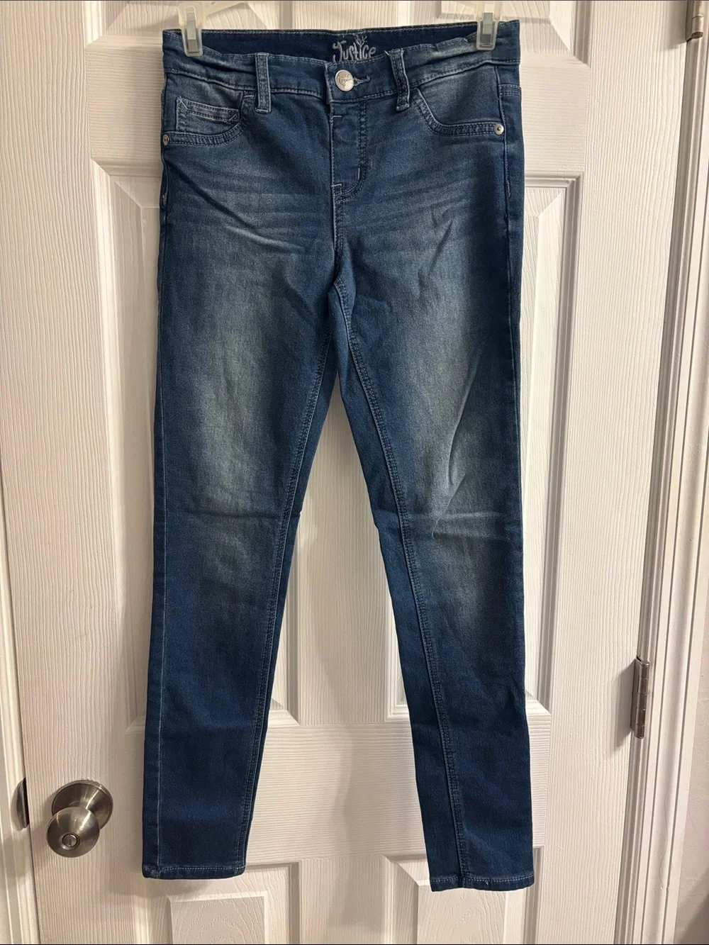 Vintage Justice Girls Medium Wash Skinny Jeans